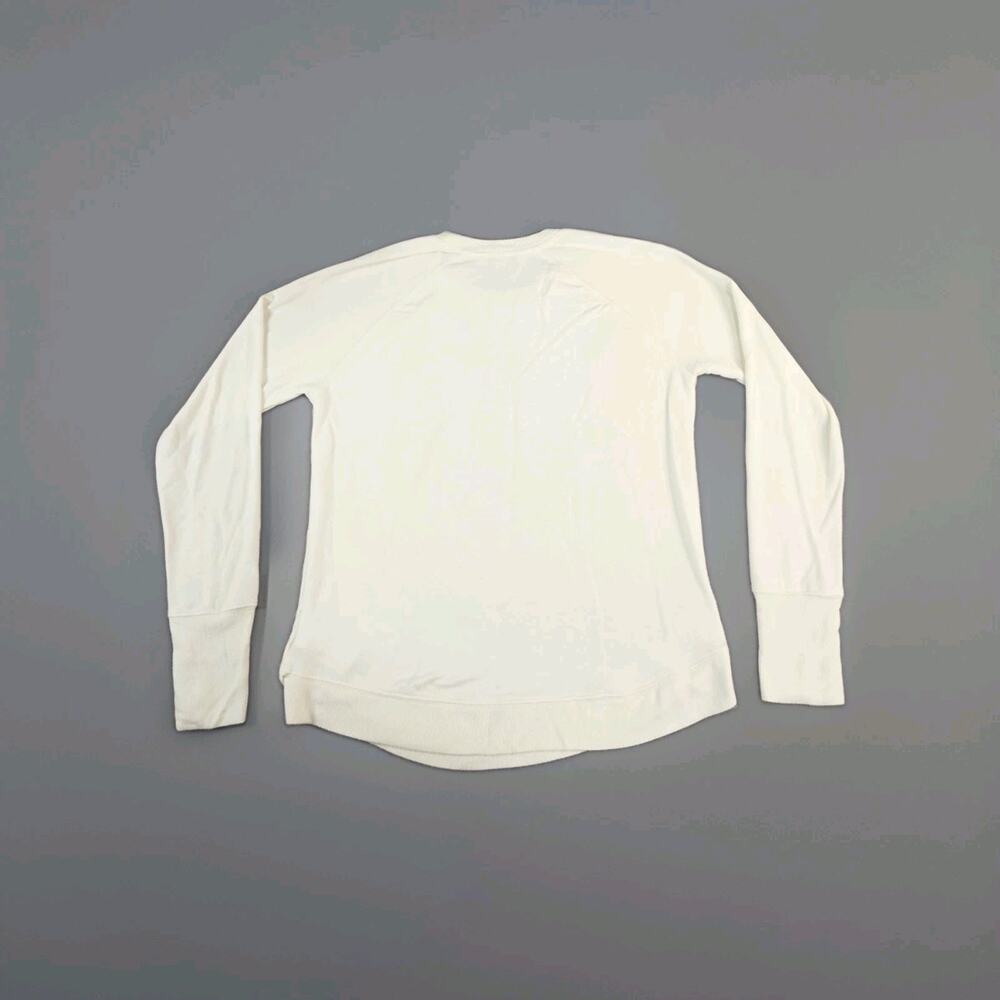 Athleta Women's Size XS White Crew Neck Top Relaxed Fit Yoga Long Sleeve Modal - Picture 8 of 9